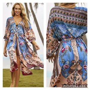 S-XXL Lela Vintage Rose Maxi Kimono 🌹New